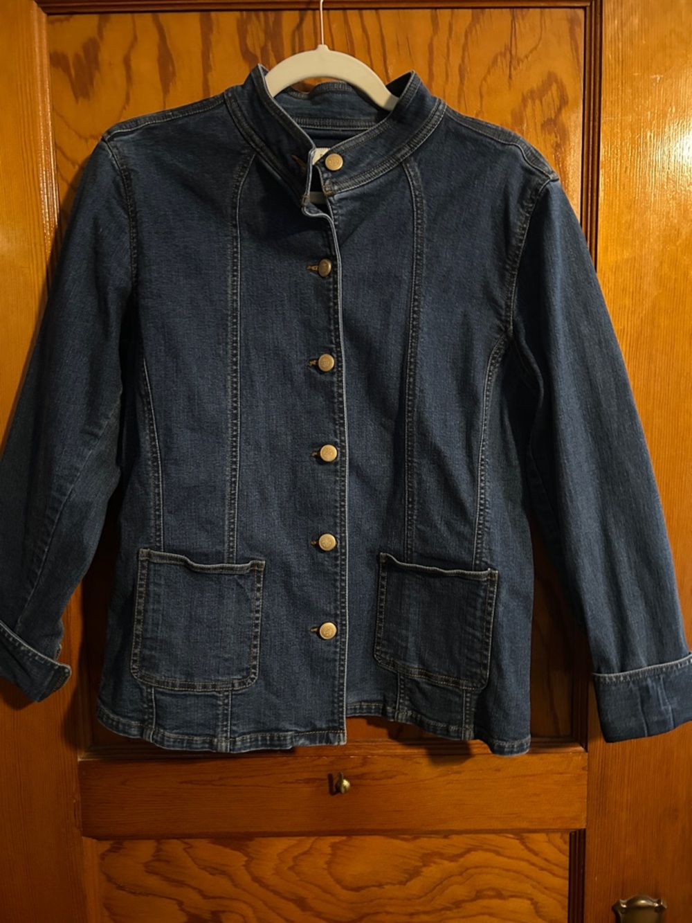 david brooks Dark Blue Denim Button Jacket Fitted size L